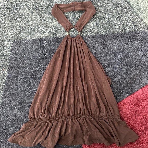 INC International Concepts Gray Halter Top with Ring Detail - Picture 1 of 2